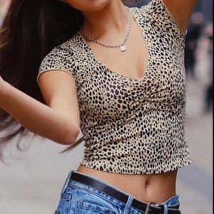 Brandy Melville Cheetah Print Gina top